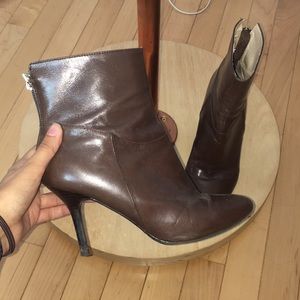 Brown Leather Marc Fisher Booties